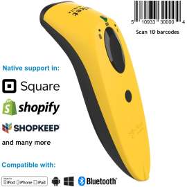 SocketScan S730, 1D Laser Barcode Scanner, Yellow, S730, 1D Laser Bluetooth Barcode Scanner, Yellow