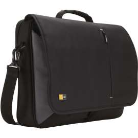 Case Logic VNM-217 Carrying Case (Messenger) for 17" Notebook, Accessories, Mouse, iPod, Cell Phone, Pen, Black, Polyester Body, Luggage Strap, Shoulder Strap, Handle, 13.7" Height x 3.3" Width x 17.7" Depth