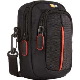 Case Logic Advance DCB-313 Carrying Case Camera, Memory Card, Accessories, Black, Polyester Body, Shoulder Strap, Belt Loop, 5.7" Height x 2.4" Width x 3.9" Depth