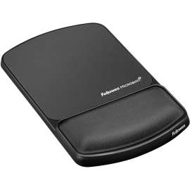Fellowes Mouse Pad / Wrist Support with Microban Protection, 0.88" x 6.75" x 10.13" Dimension, Graphite, Polyester, Gel, Wear Resistant, Tear Resistant, Skid Proof