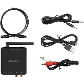 Aluratek Universal Bluetooth Audio Receiver and Transmitter with Bluetooth 5, Headphone, Lithium Ion (Li-Ion)