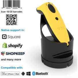 Socket Mobile SocketScan S740, Universal Barcode Scanner, Yellow & Black Dock - Wireless Connectivity - 19.50" Scan Distance - 1D, 2D - Imager - Bluetooth - Yellow, Black
