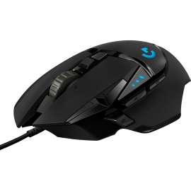 Logitech G502 HERO High Performance Gaming Mouse, Optical, Cable, Black, USB