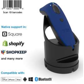 Socket Mobile SocketScan S700, Linear Barcode Scanner, Blue & Black Charging Dock - Wireless Connectivity - 1D - Imager - Bluetooth - Black, Blue