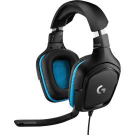 Logitech G432 7.1 Surround Sound Gaming Headset - Stereo - Mini-phone (3.5mm), USB - Wired - 5 Kilo Ohm - 20 Hz - 20 kHz - Over-the-head - Binaural - Circumaural - 6.56 ft Cable - Cardioid, Uni-directional Microphone - Black