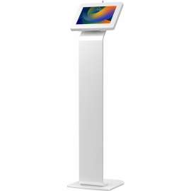 Cta Digital Inc. CTA Digital Premium Locking Floor Stand & Enclosure for iPad 10th Gen 10.9" & More (White) - Up to 10.2" Screen Support - 50" Height x 13.5" Width x 16" Depth - Floor - Steel - White