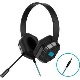 Gumdrop DropTech Headphones with Mic B1 - Black - Stereo - Mini-phone (3.5mm) - Wired - Over-the-head - Binaural - Circumaural - 6 ft Cable - Black