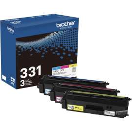 Brother TN331 Original Standard Yield Laser Toner Cartridge, Multi-pack, Cyan, Magenta, Yellow, 3 / Box, 1500 Pages Cyan, 1500 Pages Magenta, 1500 Pages Yellow