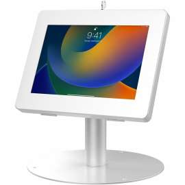 Cta Digital Inc. CTA Digital Hyperflex Security Kiosk Stand for Tablets, including iPad 10.2-inch (7th/ 8th/ 9th Gen.), White - Up to 11" Screen Support - Metal, Aluminum - White