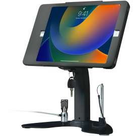Cta Digital Inc. CTA Digital Dual Security Kiosk Stand with Locking Case and Cable for iPad 10.2 (Gen. 7), iPad Air 3 and iPad Pro 10.5 (Black) - 10.5" Screen Support - 1