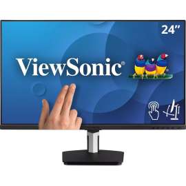 ViewSonic TD2455 24 Inch 1080p IPS 10-Point Multi Touch Screen Monitor with Advanced Dual-Hinge Ergonomics USB C HDMI and DisplayPort Out, 24" Touch Monitor, 10-Point Touch, Full HD 1920 x 1080p, 16.7 Million Colors