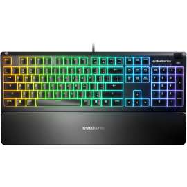 SteelSeries Apex 3 Water Resistant Gaming Keyboard, Cable Connectivity, USB Interface Rewind, Skip, Pause, Volume Control Hot Key(s), English (US), Windows, Mac OS