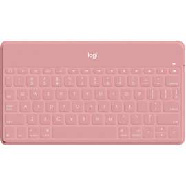 Logitech Keys-To-Go Keyboard - Wireless Connectivity - Bluetooth - iPhone, iPad, Apple TV - iOS - Scissors Keyswitch - Blush