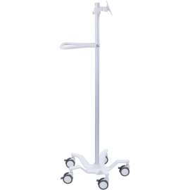Ergotron StyleView Pole Cart - 15 lb Capacity - 5 Casters - 23.8" Width x 23.8" Depth Height - Bright White