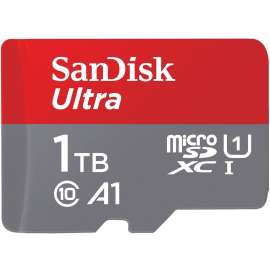 SanDisk Ultra 1 TB UHS-I microSDXC, 120 MB/s Read, 10 Year Warranty
