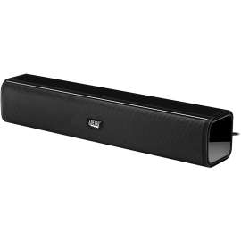 Adesso Xtream S5 USB-Powered Desktop Computer Sound Bar Speaker with Dynamic Sound- 5W x 2, Portable, Works with Computer Desktop, Laptop. Ideal for Zoom, Microsoft Team, Skype, Webex and Google Meet