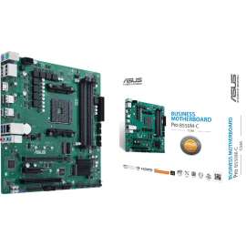 Asus PRO B550M-C/CSM Desktop Motherboard, AMD B550 Chipset, Socket AM4, Micro ATX, 128 GB DDR4 SDRAM Maximum RAM