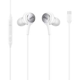 4XEM USB-C AKG Earphones with Mic and Volume Control (White), Stereo, USB Type C, Wired, Earbud