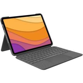 Logitech Combo Touch Keyboard/Cover Case Apple iPad Air (4th Generation), iPad Air (5th Generation) Tablet - Oxford Gray - Scrape Resistant, Bump Resistant, Slip Resistant - Woven Fabric Body - 9.9" Height x 7.5" Width x 0.7" Depth