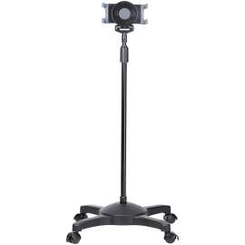 StarTech.com Mobile Tablet Stand with wheels, Height Adjustable, Universal Rolling Tablet Stand for 7 to 11 inch w/ Detachable Holder, TAA, Mobile tablet stand w/ lockable casters for tablets 7" to 11", Holder w/adjustable clamps 6.6" to 7.8" in width; 0.