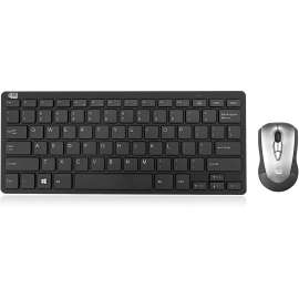 Adesso Air Mouse Mobile With Compact Keyboard, USB Scissors Wireless 2.40 GHz Keyboard, 78 Key, English (US), USB Wireless Mouse