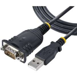 StarTech.com 3ft (1m) USB to Serial Cable, DB9 Male RS232 to USB Converter, USB to Serial Adapter, COM Port Adapter with Prolific IC, Use current and legacy serial RS232 devices w/ this USB to serial cable, Use the USB to RS232 serial adapter w/ barcode r