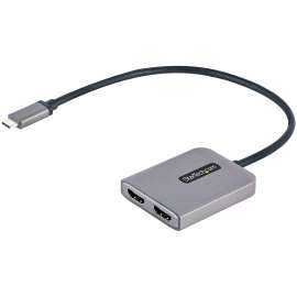 StarTech.com USB-C to Dual HDMI MST HUB, Dual HDMI 4K 60Hz, USB Type C Multi Monitor Adapter for Laptop, 2 Port DP 1.4 MST Hub, USB C to Dual HDMI MST Hub for Dual 4K 60Hz ,  DP 1.4/DSC/HBR3/32.4Gbps/HDR/2.1ch Audio/MST, TB4/TB3/USB4 compatible, Windows O