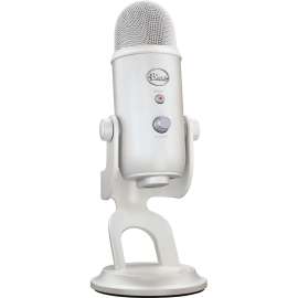 Blue Microphone Blue Yeti Wired Microphone, White Mist, Shock Mount, Desktop, Stand Mountable, USB