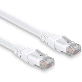 Rocstor Cat.6 Network Cable, Rocstor Premium 10ft (3m) CAT6 Ethernet Cable, 100% Copper UL Rated, White, Molded