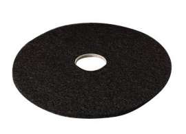 3M Scotch-Brite 20 in. D Non-Woven Natural/Polyester Fiber Floor Pad Black