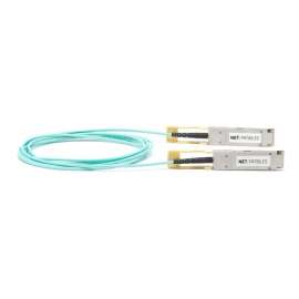 Netpatibles Fiber Optic Network Cable, 32.81 ft Fiber Optic Network Cable for Network Device, First End: QSFP Network, 100 Gbit/s