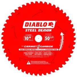 Diablo Steel Demon 10 in. D X 1 in. Cermet Cermet Carbide Circular Saw Blade 50 teeth 1 pk