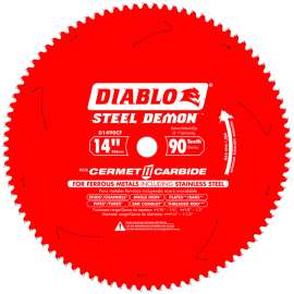 Diablo Steel Demon 14 in. D X 1 in. Cermet Cermet Carbide Circular Saw Blade 90 teeth 1 pk