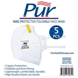 Pur N95 General Purpose Face Mask White One Size Fits Most 5 pk
