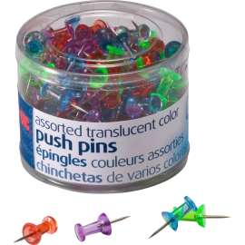 Officemate Translucent Plastic Pushpins
