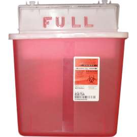 Sharps Containers, Polypropylene, 5 qt, Red