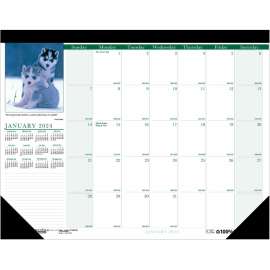 Doolittle Earthscapes Puppies Monthly Desk Pad