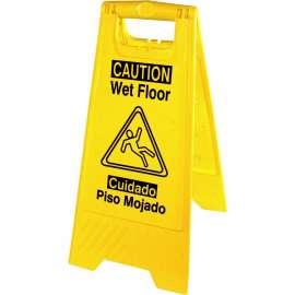 Genuine Joe Universal Bilingual Wet Floor Sign