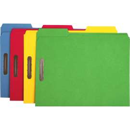 Bus. Source 2-ply Tab Colored Fastener Folder