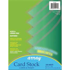 Pacon Inkjet, Laser Printable Multipurpose Card Stock - Emerald Green