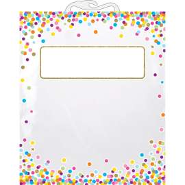 Hanging Confetti Pattern Storage/Book Bag, 10.5" x 12.5", Pack of 6