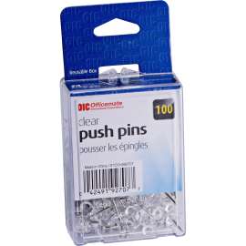 Officemate Clear Push Pins