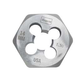Irwin Hanson High Carbon Steel Metric Hexagon Die 14 mm 1 pc