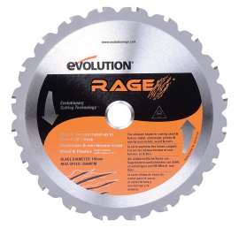 Evolution 7-1/4 in. D X 20 mm Rage Carbide Tip Steel Circular Saw Blade 20 teeth