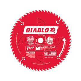 Diablo 7-1/4 in. D X 5/8 in. Carbide Tip Titanium Circular Saw Blade 60 teeth 1 pc