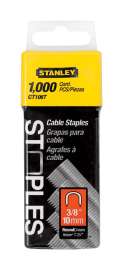 Stanley T25 5/16 in. W X 3/8 in. L 20 Ga. Round Crown Cable Staples 1000 pk