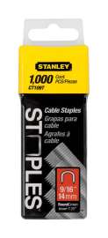Stanley T25 5/16 in. W X 9/16 in. L 20 Ga. Narrow Crown Cable Staples 1000 pk