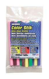 Surebonder Color Stik .28 in. D X 4 in. L Mini Glue Sticks Assorted Colors 12 pk