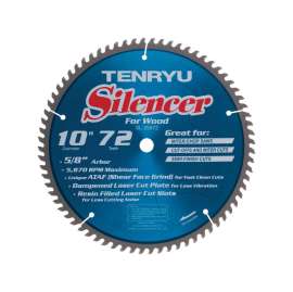 Tenryu Silencer 10 in. D X 5/8 in. PTFE Coated Saw Blade 72 teeth 1 pc