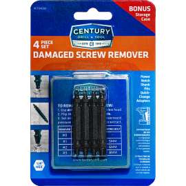 Century Drill & Tool Steel Double-Ended Screw Extractor Set 4 pc